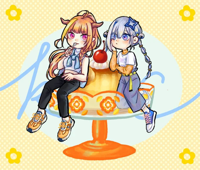 🍮🍮🍮
#かなたーと
#みかじ絵 