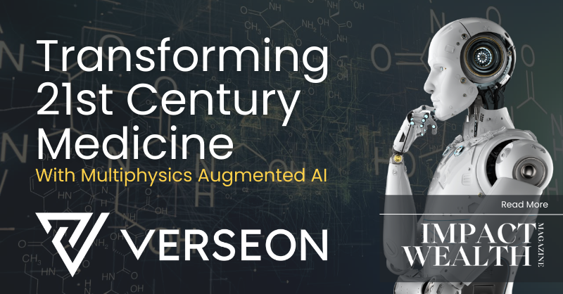 verseon's tweet photo. "Between its regulated pharmaceuticals and consumer healthspan products, Verseon ... will likely transform twenty-first century medicine and touch the lives of everyone on the planet."

@impactwealthmag #ai  #drugdevelopment   #drugdiscovery   #pharmaceuticals   #biotech