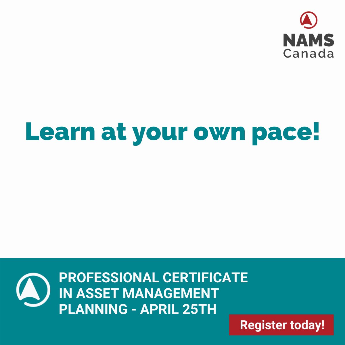 NAMS Canada (@namscanada) on Twitter photo Tackling asset management training is daunting to me. How or where do I start?
Right now is a great time to start. We offer the world-renowned ProCert AMPlanning at an incredibly reduced price (*eligibility criteria apply).
Register today: secure.ipwea.org/Web/Events/Eve…
<a href="/FCM_online/">Federation of Canadian Municipalities</a> Tackling asset management training is daunting to me. How or where do I start?
Right now is a great time to start. We offer the world-renowned ProCert AMPlanning at an incredibly reduced price (*eligibility criteria apply).
Register today: secure.ipwea.org/Web/Events/Eve…
<a href="/FCM_online/">Federation of Canadian Municipalities</a>