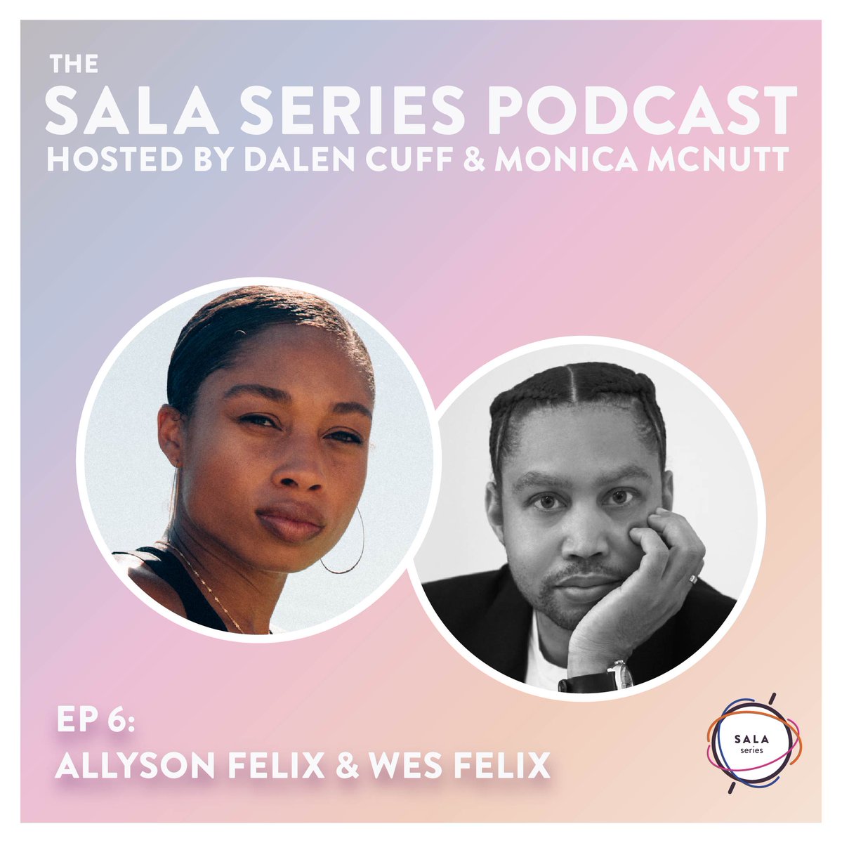 SALASeries's tweet photo. Ep. 6 of the SALA Pod fts. @allysonfelix, the most decorated American track and field athlete in history, alongside her brother, @wesfelix. They speak about their journey, co-founding @BySaysh and the impact they've had on one another. 

Listen here: https://t.co/ZLg7QyfXz0 https://t.co/F7qff2m8Xd