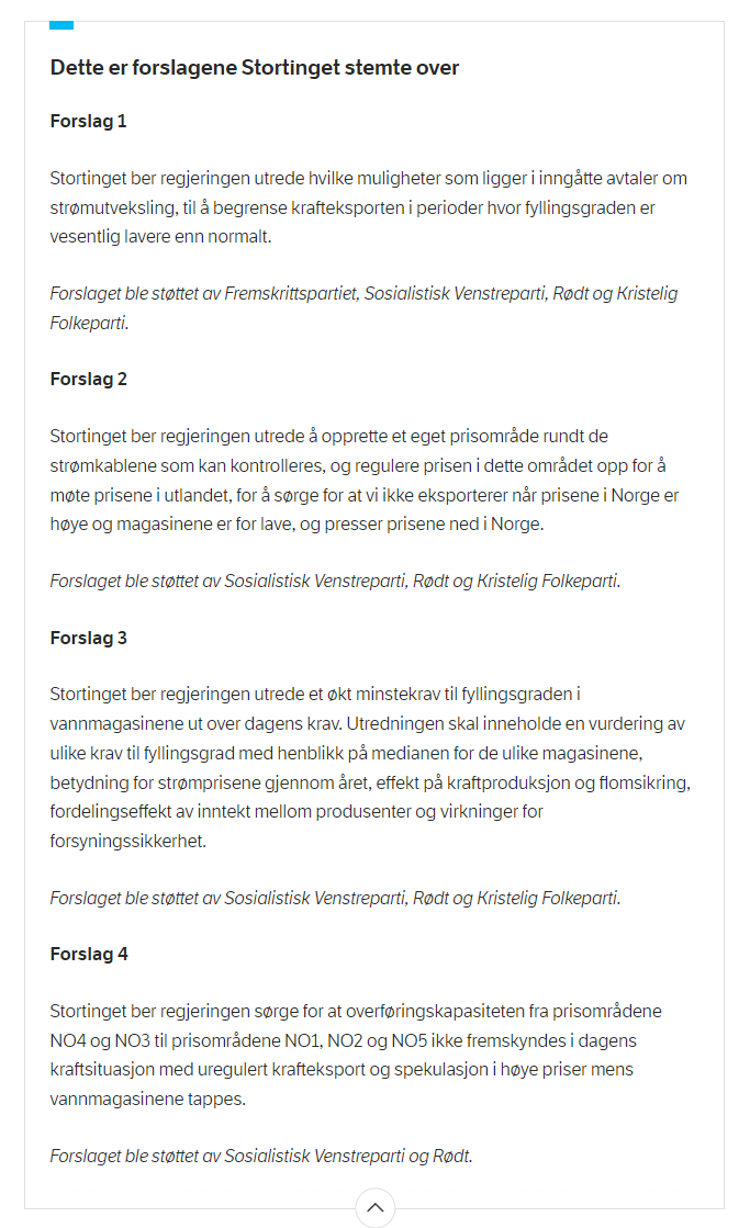 henriksen3000's tweet photo. Latterlig - #FrP har skreket og ynket seg på sosiale media angående #strømpriser - men når de faktisk kan #stemme over forslag som kan bidra til bedring - da stemmer partiet bare for ETT av dem, nemlig det antakelig svakeste: utredning av muligheter innenfor inngåtte avtaler https://t.co/eSDIcekrkQ