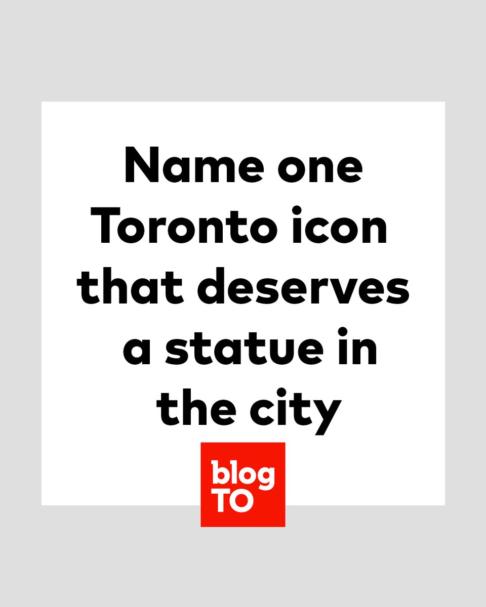 blogTO's tweet image. Who should it be? #Toronto #Statue #Icon