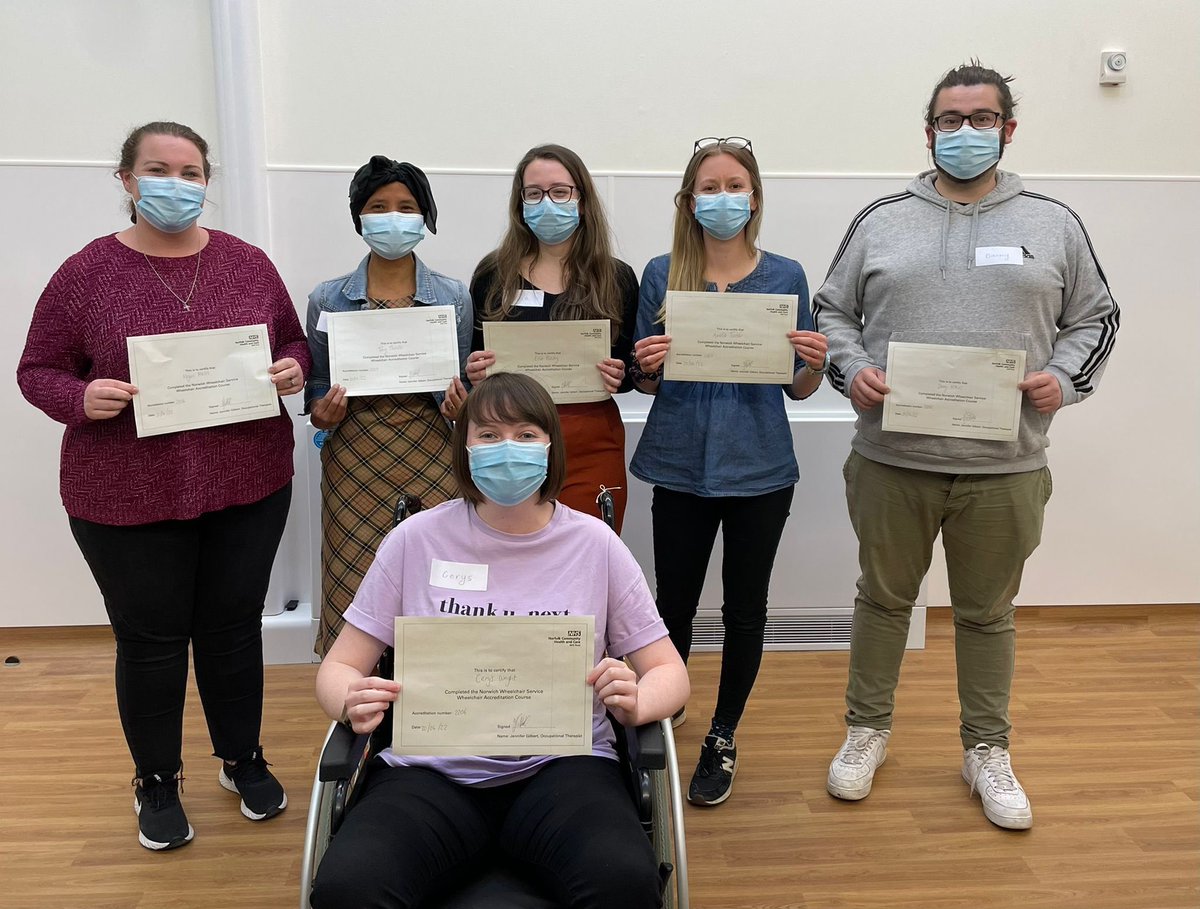 JenboG's tweet photo. 2 days spent training 13 new wheelchair accredited prescribers from @TeamQEH on behalf of @NCHC_NHS Having therapists in the community and acute that can #supportdischarge by providing appropriate equipment is so important. #joinedupworking #nhs #wheelchairs https://t.co/zBwdkDE6Dl