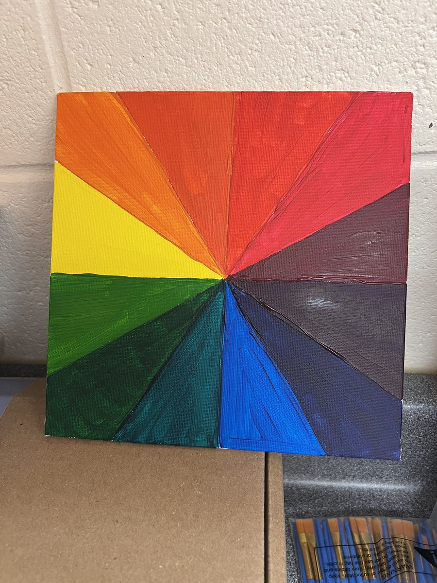MsSousaCosmo's tweet photo. All about Colour Theory…TXJ 3E…we’re hitting the books &amp; picking up the paint brushes-getting right into the nitty gritty of colour theory! Can’t wait to see all these creative Colour wheel displays we’re making using only our 3 primary Colours ! @CardinalAmbro @DPCDSBSchools https://t.co/c8Al91bvTi