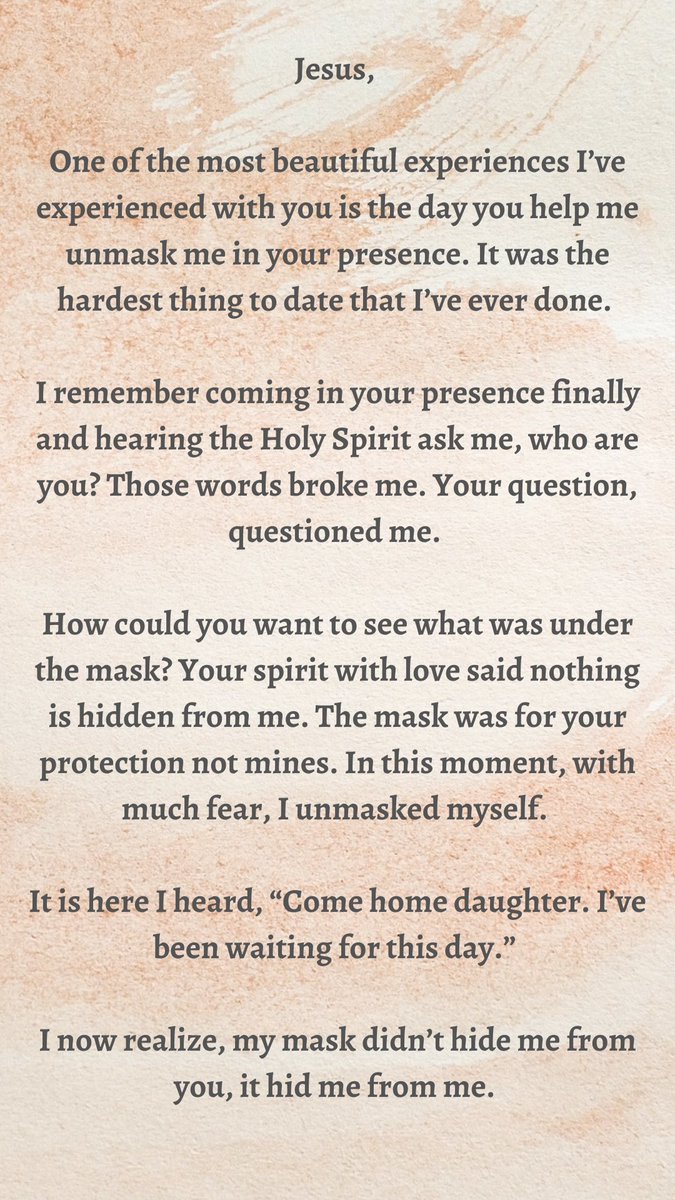 You help me unmask me 🙏🏾

#NikkiTabsOfTruth #WrittenPrayers