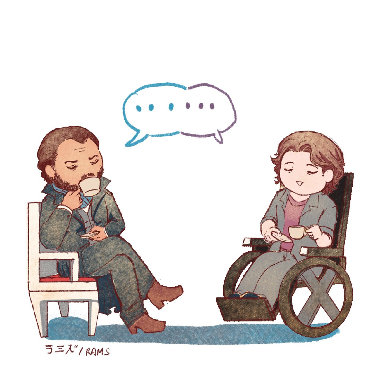 Prof. #Dumbledore and Prof. #Charles is having a tea, while they bitching about their ((ex))-husbands
.
#GGAD #Cherik