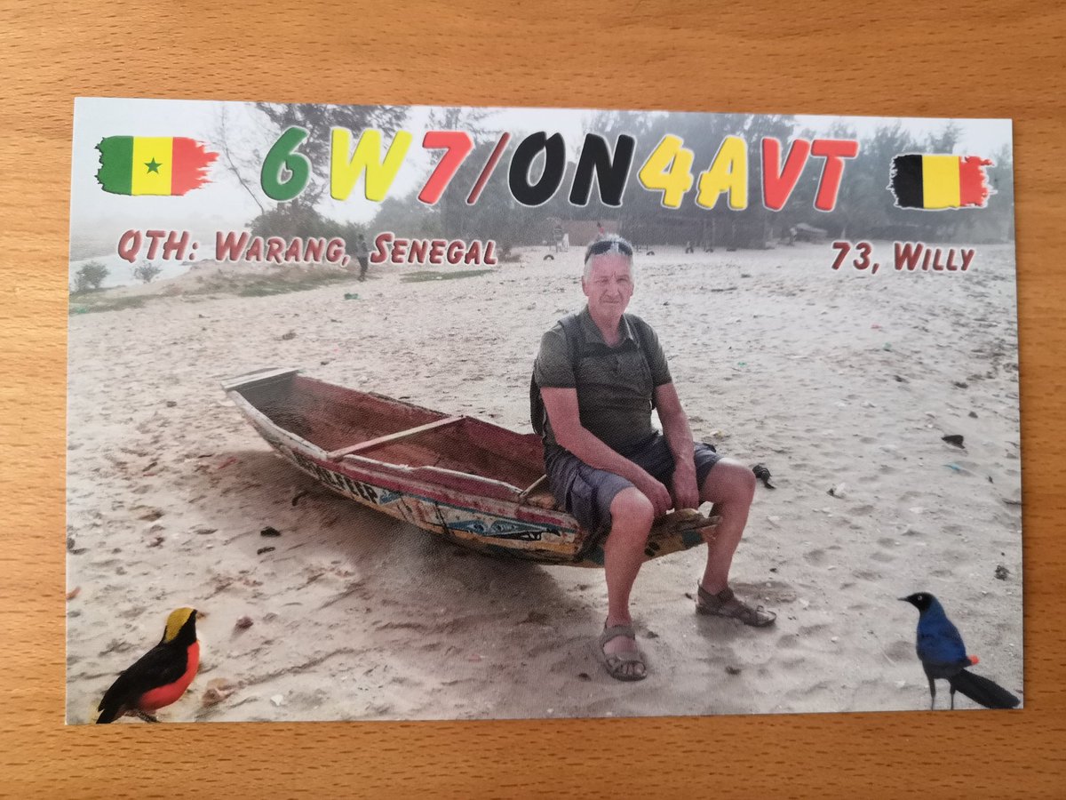 ernst_elmar's tweet photo. 6W7/ON4AVT QSL card received today. TNX! #qo100 #amsat https://t.co/PTSCGB9Hzt
