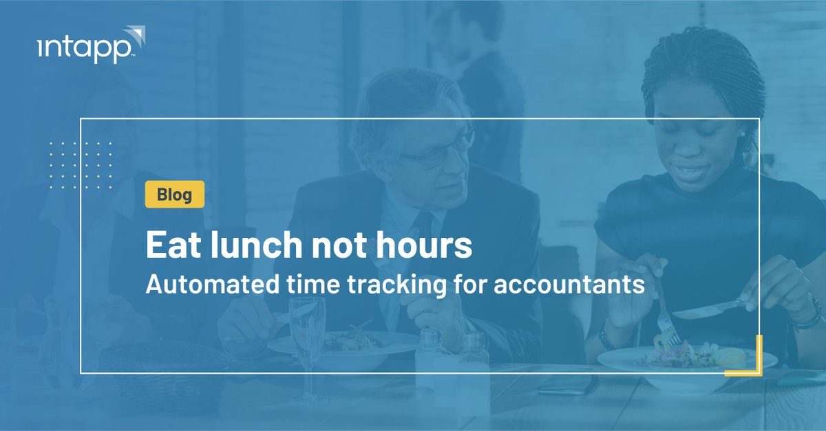 intapp's tweet image. Missing or forgotten time entries from #accountants leads to revenue leakage. Deploying time management software can provide real-time, accurate data that alleviates this problem and increases #billabletime. #IntappTime #TimeTracking #ProfessionalServices bit.ly/3Mha8QE