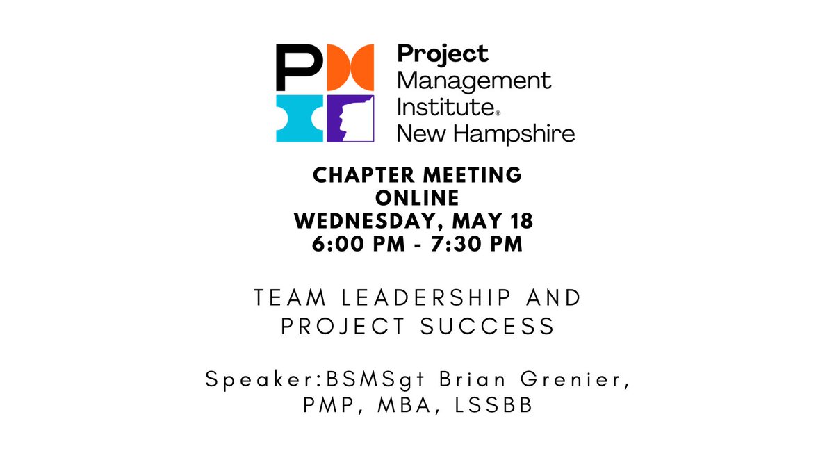 Register for the PMI-NH May Chapter meeting at pmi-nh.org/chapter-meetin…