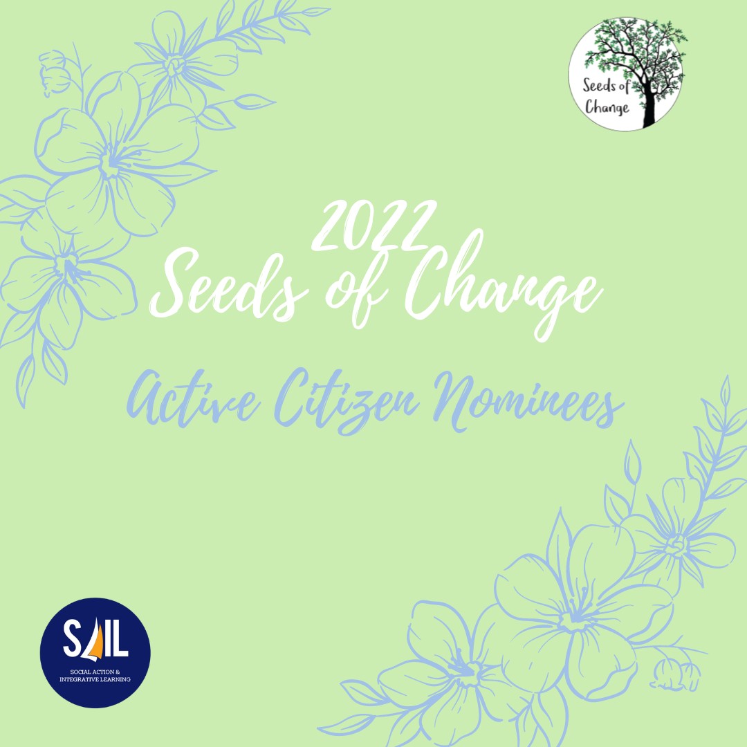 SAILatMASON's tweet photo. Here are our nominees for the 2022 Active Citizen Award!! 
Make sure to come out to The HUB Ballroom on 4/26, 1-3pm to see our final awardee! https://t.co/QIrwHyDZXI