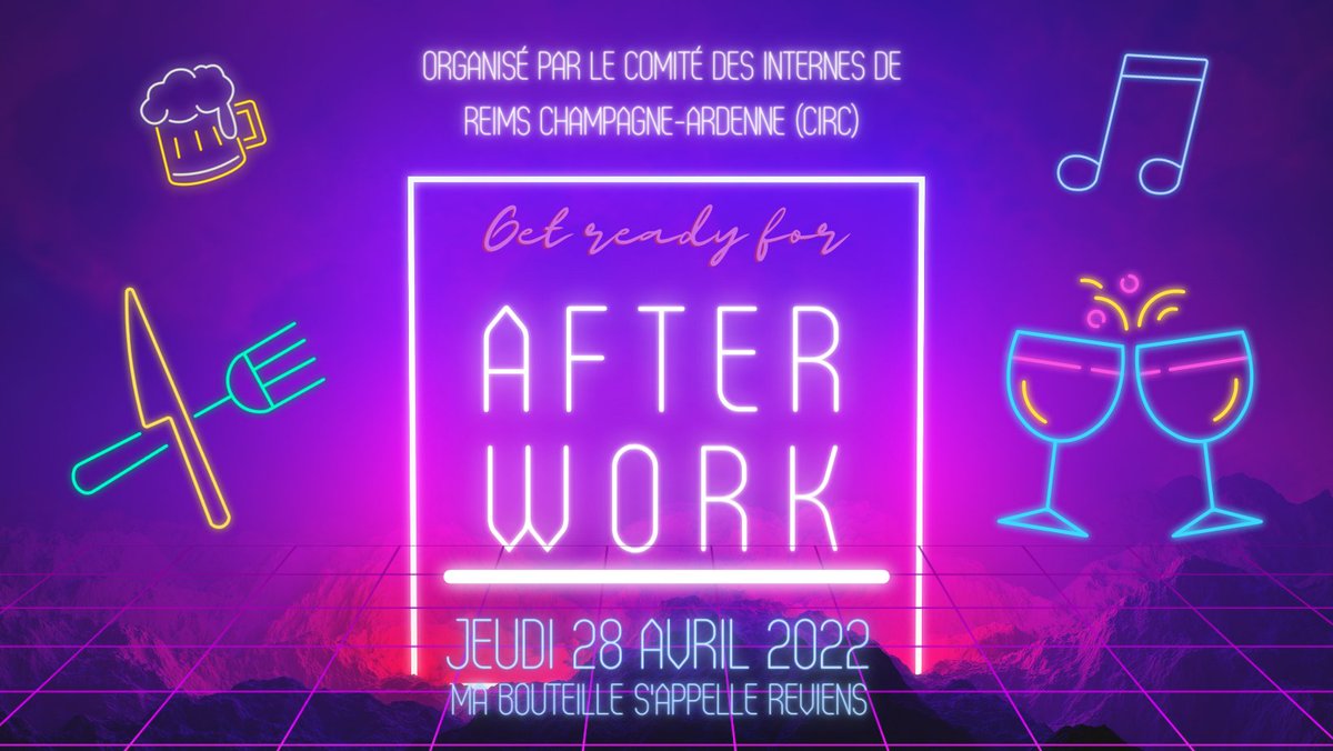AFTERWORK | Retrouve-nous jeudi 28 avril 2022 à "Ma Bouteille s'appelle Reviens" (19 rue de la Magdeleine, à #Reims)🎉 

Pour les adhérents du CIRC, bénéficiez de tarifs promotionnels sur les consommations ! (Pinte bière: 6€ | Bouteille de vin: 17€ | Cuvée 3L de Spritz: 35€)