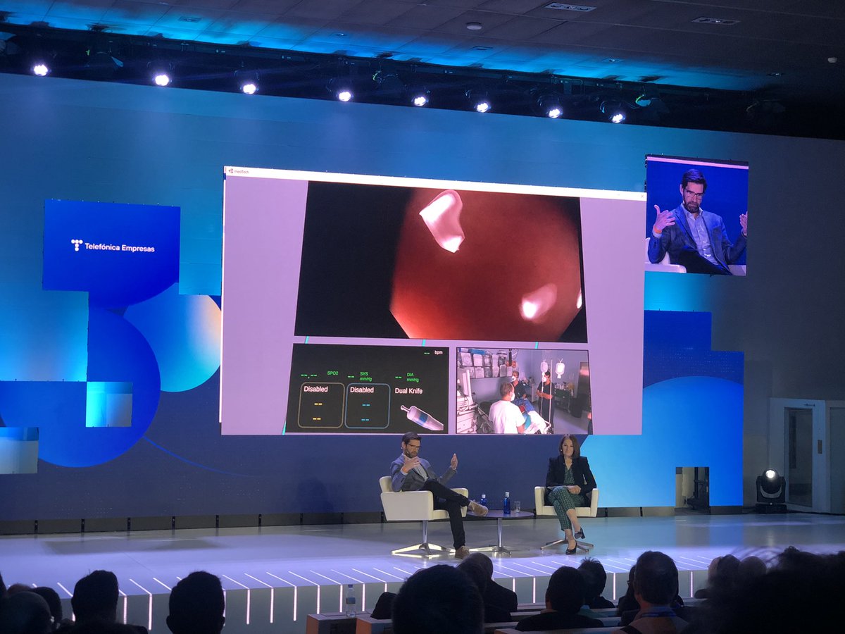 Espectacular conexión en directo a través de #5G con quirófano de <a href="/quironsalud/">quirónsalud</a> intervención en colonoscopia #SalvaVida  <a href="/TE_GranEmpresa/">Telefónica Grandes Empresas</a>