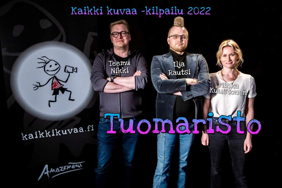 Eilen arvovaltainen tuomaristomme (<a href="/teemunikki/">Teemu Nikki</a>, <a href="/IljaRautsi/">Ilja Rautsi</a> ja <a href="/MinkaKuustonen/">Minka Kuustonen</a>) kokoontui arvioimaan Suomen parhaiden nuorten elokuvantekijöiden teoksia. Kaikki kuvaa -kilpailu 2022 huipentuu palkintogaalaan @KinoRegina'ssa la 14.5 klo 11:30 alkaen. Tilaisuuteen on vapaa pääsy.