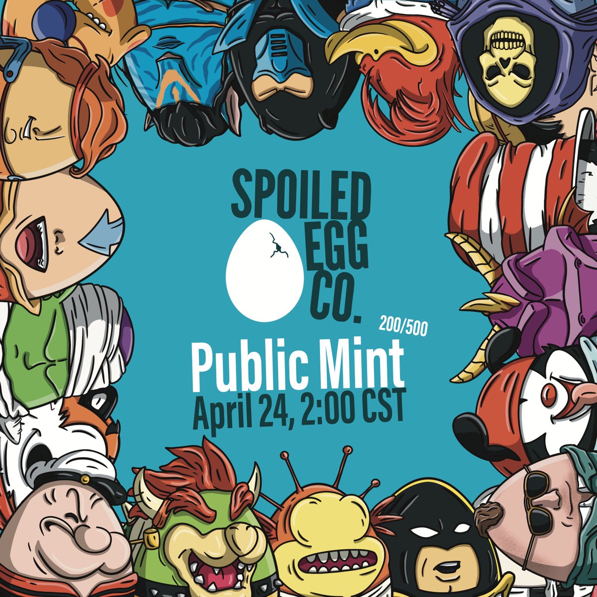 Spoiled Egg Co. (@spoiledeggco) on Twitter photo 🎉WHITELIST SPOTS GIVEAWAY!🎉
To enter:
1. Follow <a href="/SpoiledEggCo/">Spoiled Egg Co.</a>
2. Like, RT, and Tag friends!
3. Join: discord.gg/bFyXPpetUA
Giveaway ends in 24 hours!
#NFT #NFTCommunity #NFTGiveaway #Whitelist 🎉WHITELIST SPOTS GIVEAWAY!🎉
To enter:
1. Follow <a href="/SpoiledEggCo/">Spoiled Egg Co.</a>
2. Like, RT, and Tag friends!
3. Join: discord.gg/bFyXPpetUA
Giveaway ends in 24 hours!
#NFT #NFTCommunity #NFTGiveaway #Whitelist