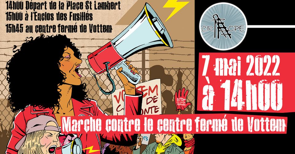 BAsylNRW's tweet photo. Am 7. Mai findet die alljährliche Demonstration am #Abschiebeknast in #Vottem/Lüttich statt. Treffpunkt ist um 14 Uhr am Place Saint -Lambert in #Lüttich.
Motto ist "Vottem, 23 Jahre unberechtigte #Abschiebungen". https://t.co/4x5UeWQkbR
#Bleiberecht #NoDeportation #NoBorders https://t.co/ttAtr1L0e1