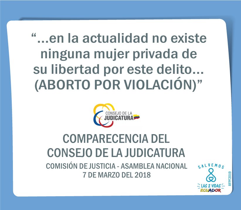 Gracias Sr. Hervas por evidenciar su postura.
🔴 ACLARACIÓN:

1. En #Ecuador NO existe mujer presa por ese delito (CNJ)
2. Los #Provida propusimos reemplazar sanción privativa de libertad por acompañamiento y reparación integral.

Pero ustedes sólo quieren AB0RT0 sin escrúpulos.
