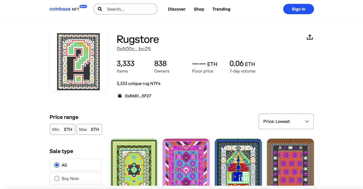the normies are coming for your rugs on coinbase delist delist

nft.coinbase.com/collection/eth…