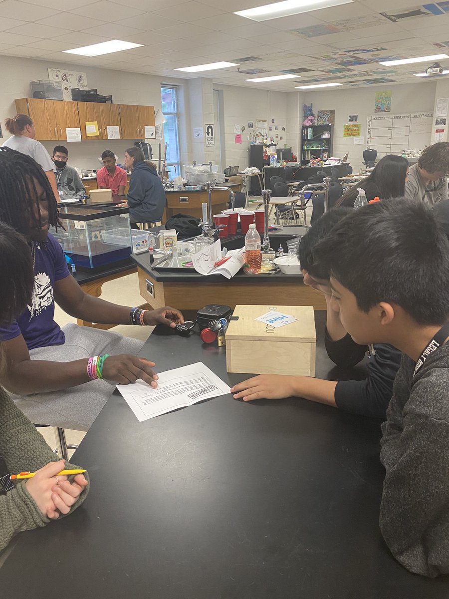 LegacyHSLib's tweet photo. What a close competition in @HarrellBiology class this morning.  Reviewing for the Biology EOC with @breakoutEDU Congratulations to the winners!  #MISDLibLove #everystudentengaged https://t.co/D6oTTKIlw5