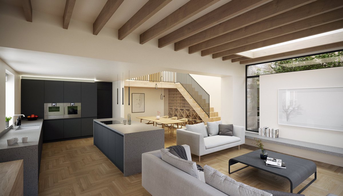 Planning’s been submitted for this #Edinburgh #extension, adding valuable #space to the garden level to create a family kitchen, dining &amp; living area, opening to #garden beyond.

#dsarchitecture #architecture #design  #scottisharchitecture #house #home #3D #render <a href="/dalgetydesign/">Nick Dalgety</a>