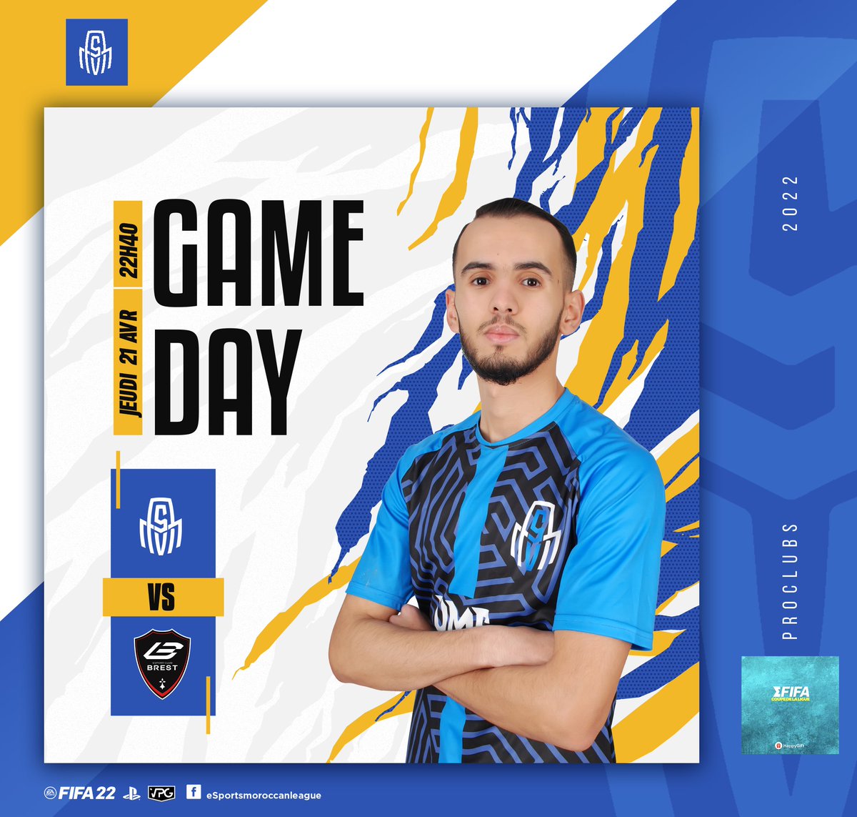 🥁Match Day 

1/4 Final Coupe de La League 🇨🇵
@EfifaOnline

🆚 @ECBrest_CPFifa

🕗22h00 🇨🇵 
🕗20h00 🇲🇦
🎥youtube.com/channel/UCT-ii…

#expectTheSquad 💙🤍🔥