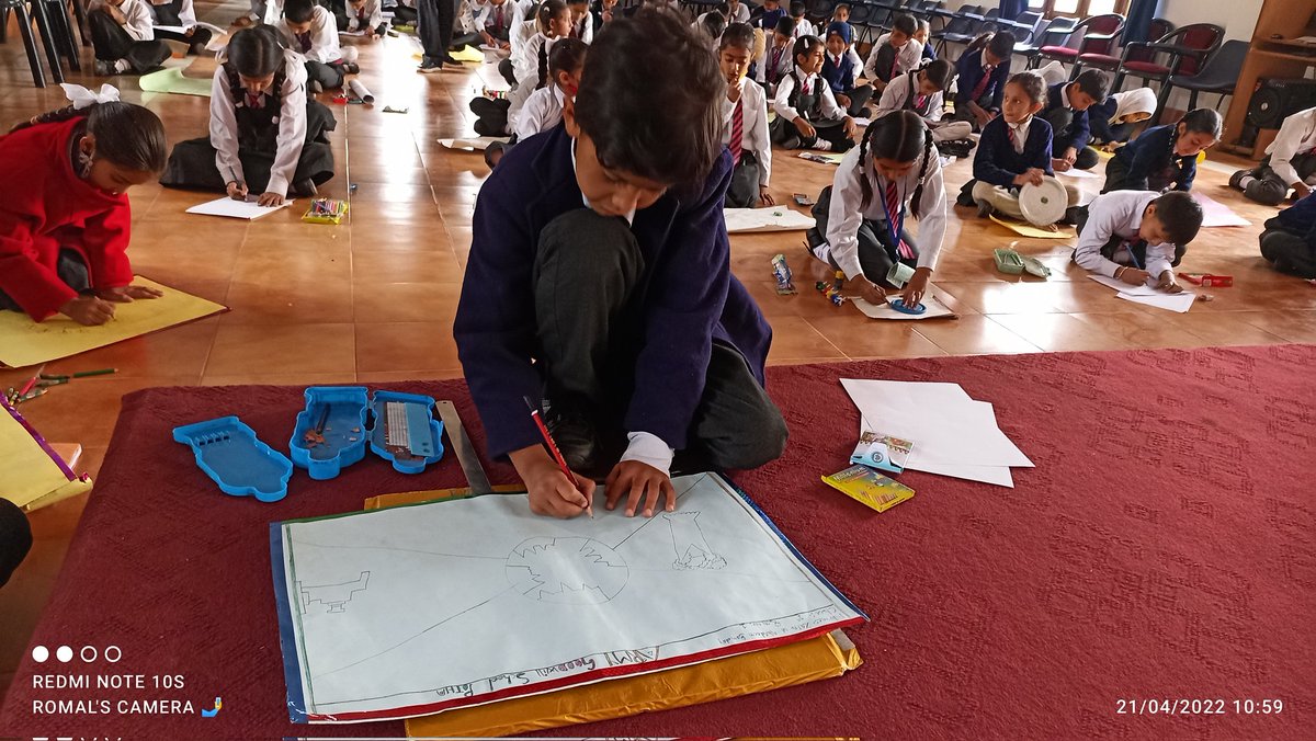 agspotha's tweet photo. Army Goodwill School Potha celebrate World Earth Day. 
Students from Class 1st to Class 10th Participated in Painting Competition on them 'SAVE EARTH' https://t.co/ekcacpqnuX