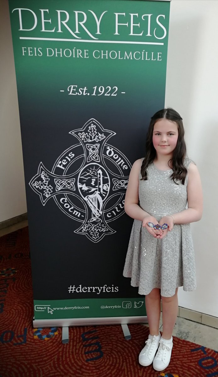 Another medal today for Alannah. 2nd Place in the 10-12yrs Sacred Solo. Looking forward to the Musical Theatre Final tomorrow <a href="/derryfeis/">Derry Féis</a> <a href="/StAnnesDerry/">St Anne's Primary School Derry</a>