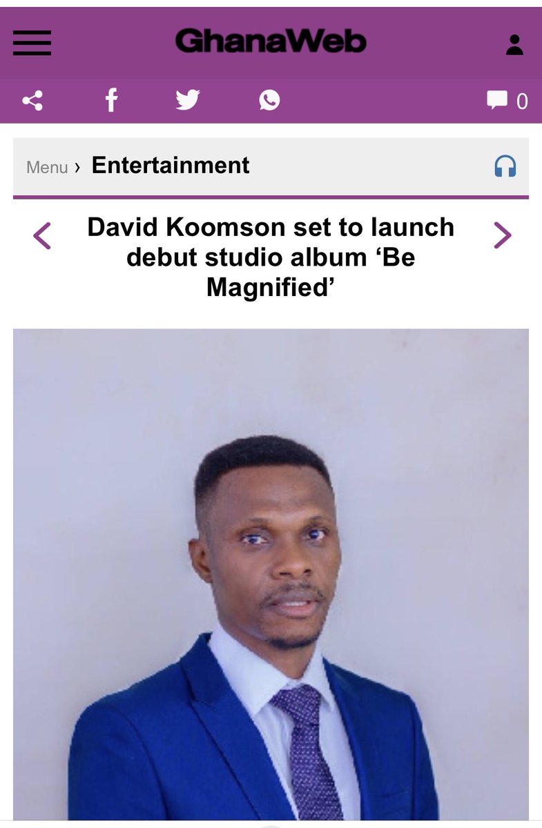 iamdavidkoomson's tweet photo. To the glory of God, We got featured on GhanaWeb and it's a true reflection of a successful album launch coming May 21st, 2022! #BeMagnifiedAlbum

https://t.co/PGVDJwj7KZ https://t.co/MiTH6VIld8