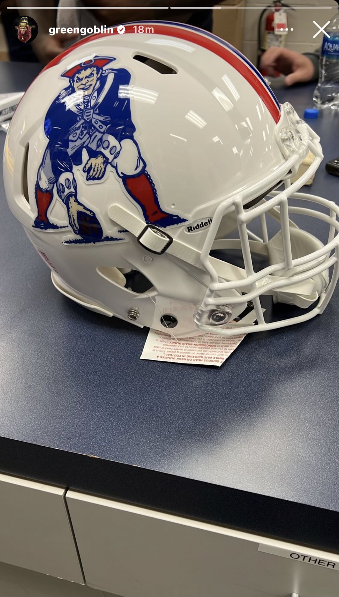 throwback patriots helmet