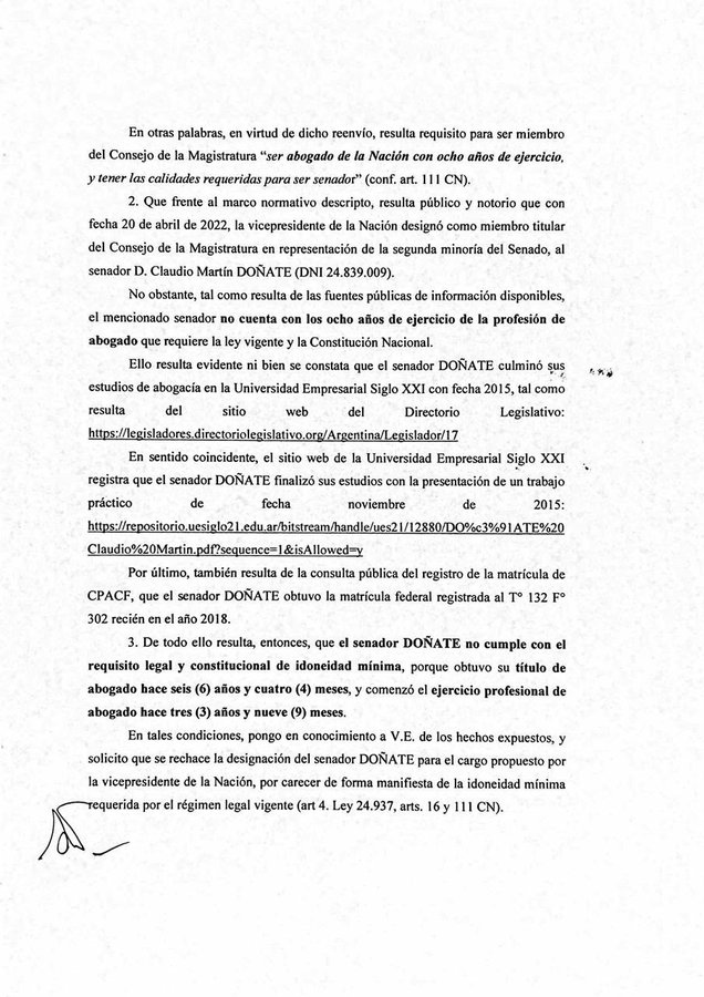 Cruce entre Vilma Ibarra y Alejandro Fargosi por la nominación de Martín  Doñate al Consejo de la Magistratura