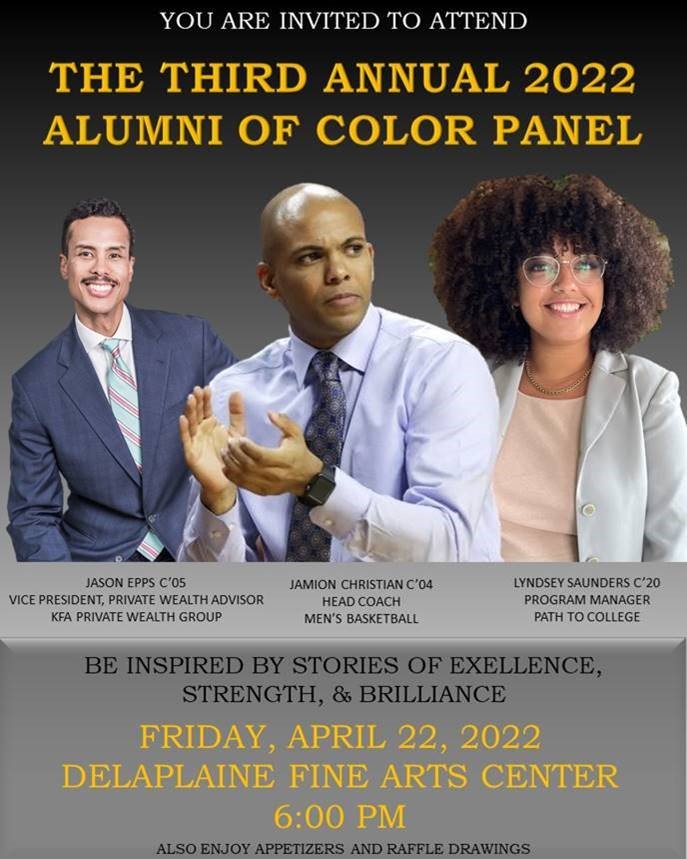MSMU's tweet photo. Excited to have these three outstanding alumni on campus tomorrow for the third annual Alumni of Color Panel, hosted by the President's Advisory Council for Equity, Diversity and Inclusion. #OneMountOneWeekend https://t.co/hvZZTgMpOz