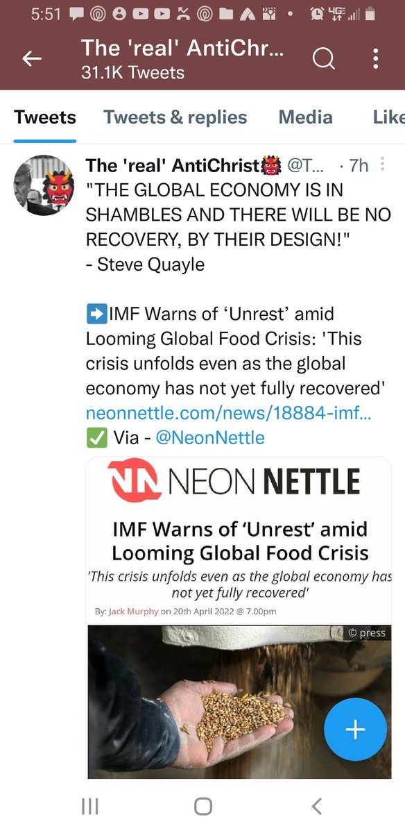 TheAntiSock's tweet image. &quot;A QUOTE ABOUT AN IMPORTANT NEWS ARTICLE BY RESPECTED &apos;END TIMES&apos; SUBJECT MATTER EXPERT.&quot;
- IAM SME

➡️Article Headline
#ArticleLink @TheRealGDAntiC1

[SCREEN CAPTURE]
... in case of censorship.🤫

👹- Now go to
       SteveQuayle.com.✝️