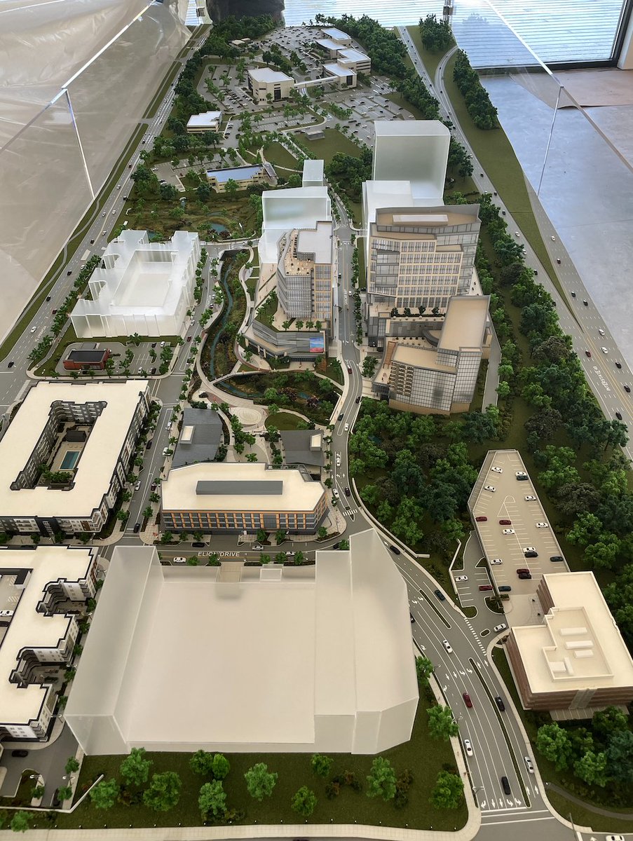 BridgePointNC's tweet photo. We are proud to be working on @HubRTP with Faulconer Construction to build this incredible marketing center! 
When @TheRTP  tells you there will be a 275+ person @NAIOPRD bus tour showing up in 3 weeks…you do whatever it takes! #forevergroundbreaking #naiopbustour2022 #hubrtp https://t.co/05pBqO365z