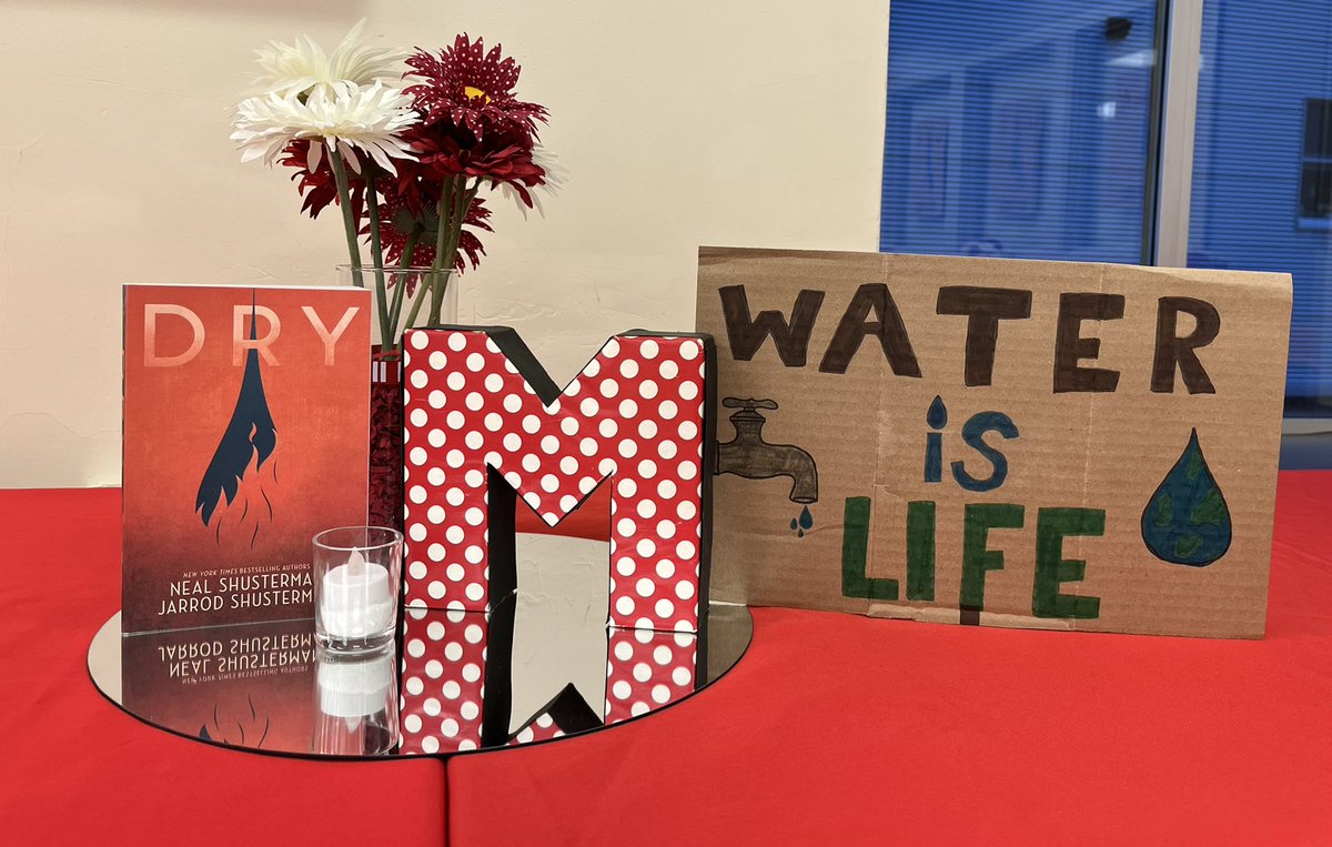STMCommons's tweet photo. Getting ready for our finale of #STMReads tomorrow on Earth Day when we turn our learning about water scarcity and environmental justice into civic engagement by going on a Walk for Water to deliver letters to and meet @WayneLongSJ. https://t.co/fjakZSrYig