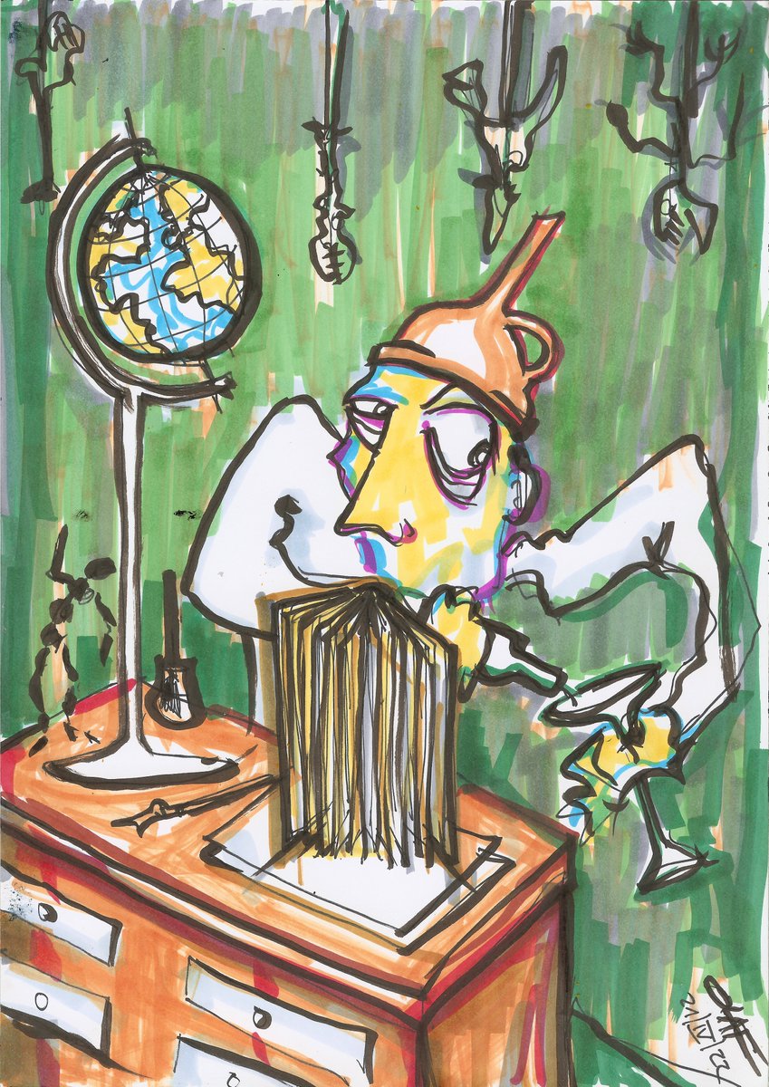 das buch dreht mir den ruecken zu/
schaut mir nicht beim verdruecken zu/

so aufgeweckt, die augen zu/
verreckt der mensch mehr ab als zu/

der hase tot/
ein beuys named sue/
auf, auf, mein freund/

und klappe zu/

#frieden #freedom #keineierkuchen #olaf