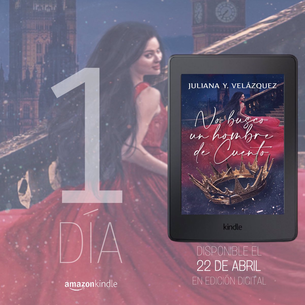 Julianarvm's tweet photo. ¡Falta 1 día!
Estamos a horas de que leas esta hermosa historia, donde una chica libre que no cree en el amor, se topará con algo más que un educado y amable hombre que le mostrara que los príncipes si existen.
#nobuscounhombredecuento👑 #nuevayork #london #londres #amazonkindle https://t.co/WQqJsJkZLX