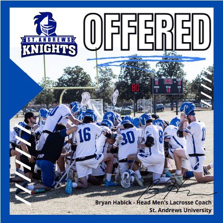 brett_burdick21's tweet photo. I’m happy to announce that I have received my first scholarship offer to play lacrosse at the next level. I want to thank @Coach_Habick for the wonderful call. @SAUlacrosse @scorplax https://t.co/LJ399KwUv5