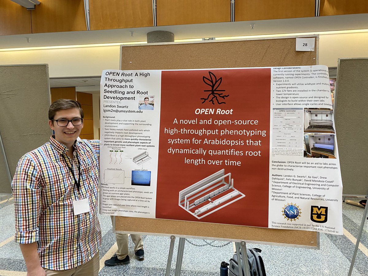 shawnkthomas's tweet photo. And today we had more BIPS students present at Show Me Research Day! @kap0929 “Plants and Pollutants”, Landon Swartz “OPEN Root”, and Grace Sidberry and Mia Ruppel “RootBot” @ugradresearchMU @MizzouBiology @BondLifeSci @IPGMissouri @DMC_lab https://t.co/tlDErxIk8G