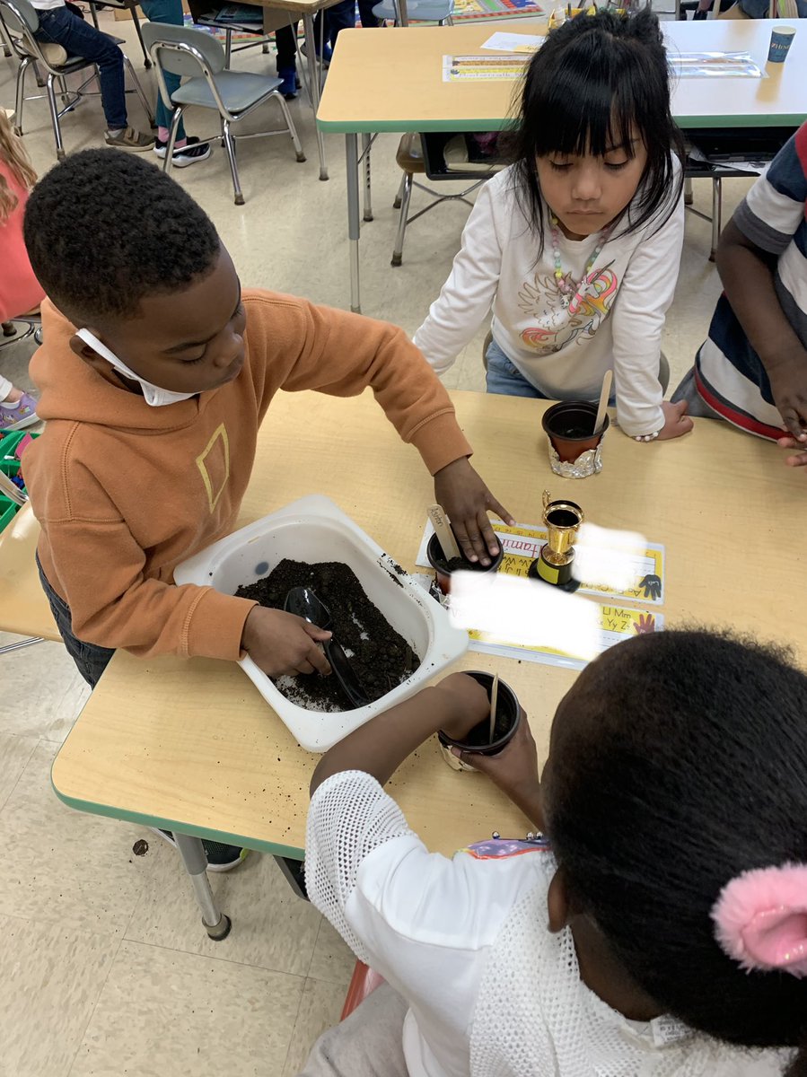 MrsBishopNPSD's tweet photo. Learning all about how to care for our earth 🌍 this week in K. Today students planted sunflower 🌻 seeds. They are excited to watch them grow! https://t.co/ySkgvf9GWl