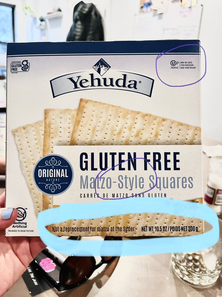 Zoe_Hugs_Trees's tweet photo. Okay— So these gluten free “matzo-style squares” are not okay for Seder but are still #k4p?
Could this be the work of the big matzah industrial complex 🫓
Before you ask- yes they are very bad. https://t.co/JXRqDweyDb
