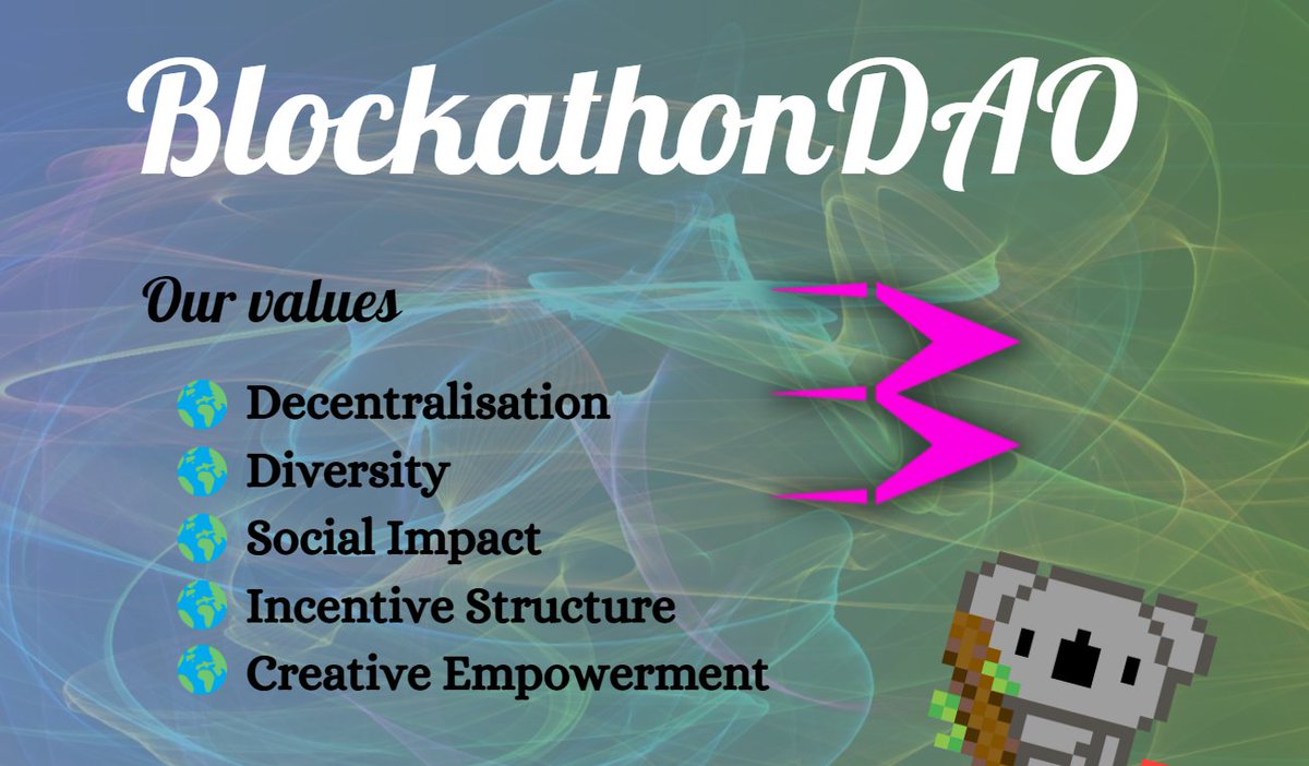 Blockathon_DAO's tweet image. 1/ @Blockathon_DAO provides #learn2earn opportunities for entrepreneurs, builders and creatives entering web3.🌏🔨

We run Blockathons (currently the #metaverse #blockathon! with @Metaverse_conf), and provide ongoing bounties. 

But why do we exist? Because of our values! 👇