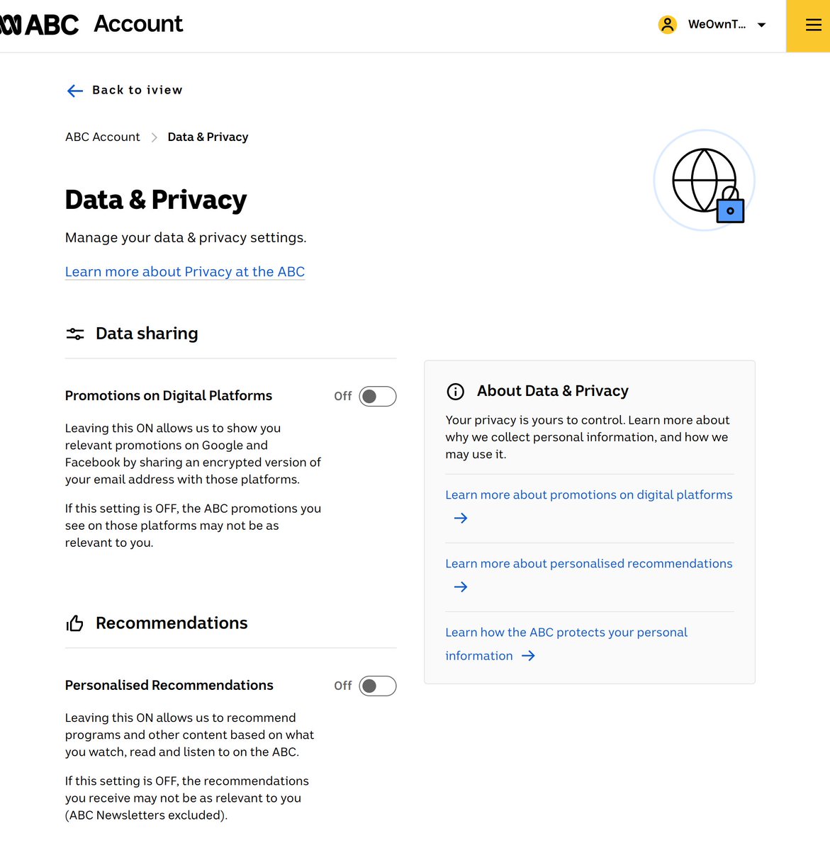 And an update on that opt-out: I rechecked today and the opt out is still non-functional.

Here are my account settings - opted out of everything I can opt out of