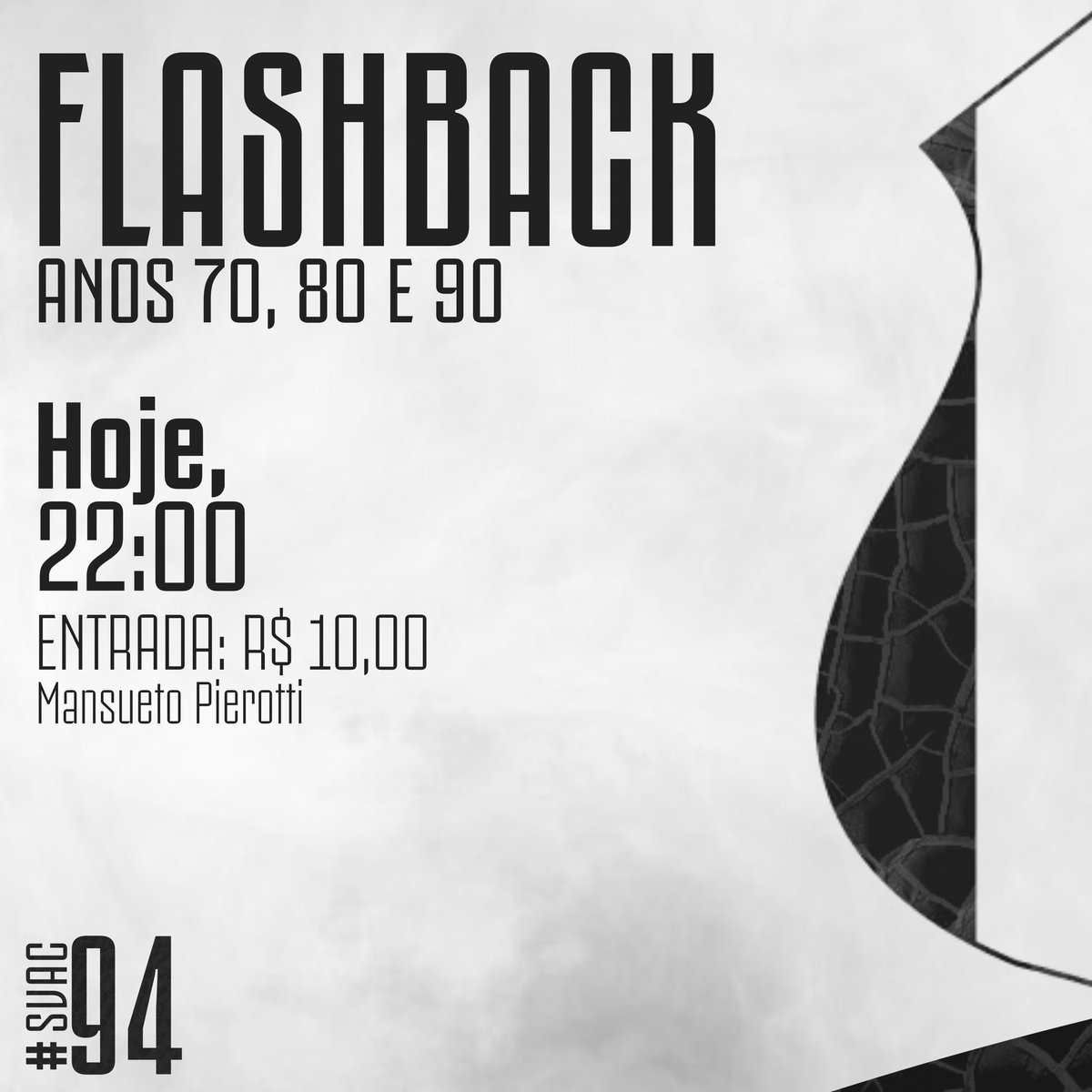 SVAC1928's tweet photo. Se liga aí! Já, já, às 22:00, vai rolar um baile flashback dos anos 70, 80 e 90 no Mansueto Pierotti! Vem comemorar o aniversário do Calungão com música boa! 🎶🤍🖤

⚠️ Entrada: R$ 10,00 https://t.co/irgtITbKpZ