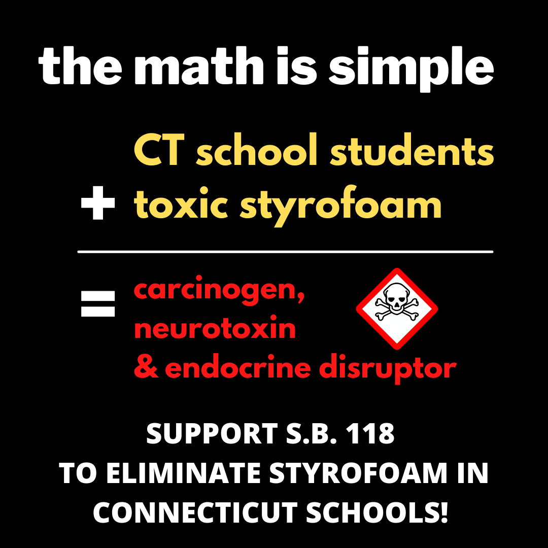 CenterEnvHealth's tweet photo. #Styrofoam has no place in CT schools! This toxic material is a probable carcinogen, neurotoxin and endocrine disruptor. Toxic styrene migrates into hot and acidic school lunch #food, or students ingest it directly when foodware is scraped.
Children's #health comes first! #SB118 https://t.co/jNbKeDi3BX