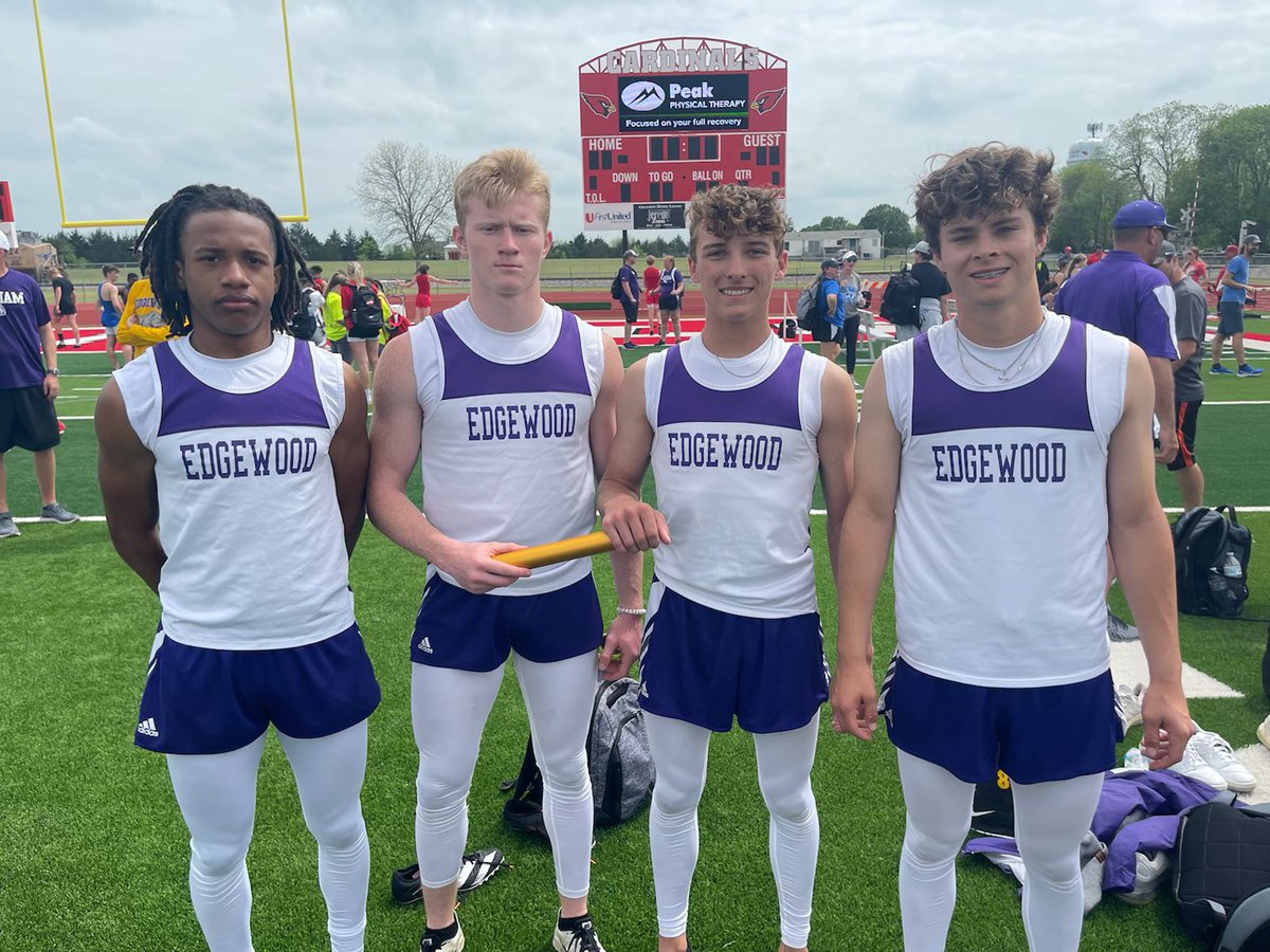 4th place 4x100 advance to Regionals.  A Coburn, A Hayes, G Hunter, B Bannister