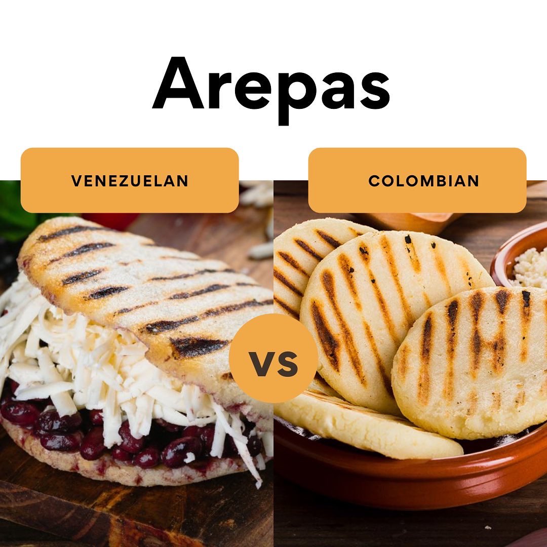 TragosGame's tweet image. The #arepa card from @GetLoudGame got us wondering which is the better arepa. In my non-biased opinion as a Peruvian I’m gonna go with Venezuelan 😅 (no me ataquen) #thisorthat