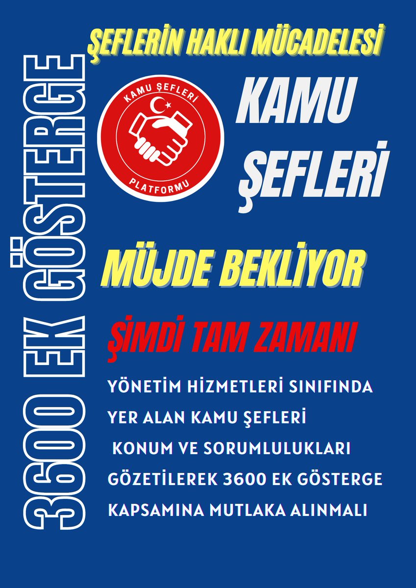 KamuSefleri's tweet photo. Kamuda Çalışan Yönetici #şeflerin3600mücadelesi  bir hak  mücadelesidir. @vedatbilgn @drsoysal https://t.co/Z6pi7iKVPB