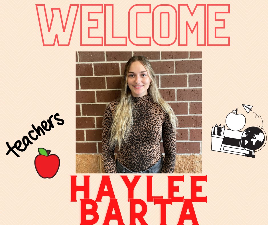 Congratulations Haylee Barta on joining us at Syracuse 
 Elementary for the 22/23 school year! #newhire #TEACHers #elementary
