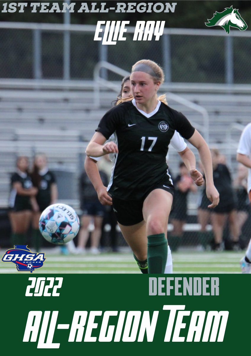 kmhsgirlssoccer's tweet photo. Congratulations Ellie for being named 1st Team All-Region! 🐎⚽️ @GA_HS_Soccer @KMHSathletics https://t.co/3J8yZHTf1k