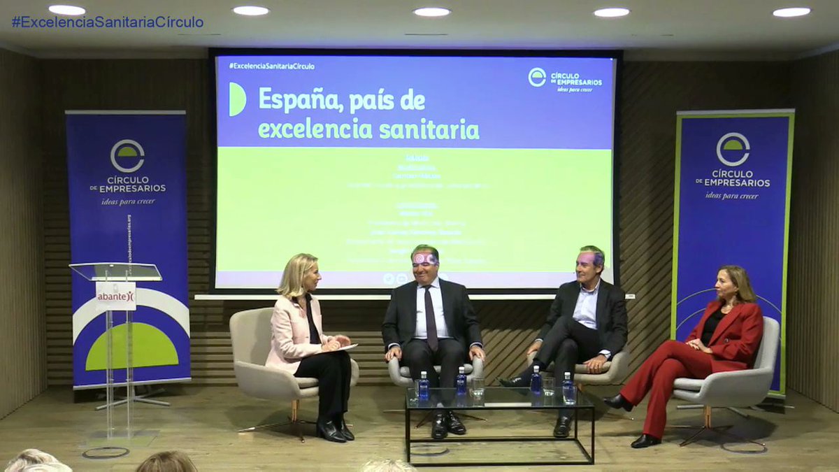 KalmaTV's tweet photo. Coloquio en #directo durante el #LiveStream #CírculoDeEmpresarios durante la presentación del documento "España, país de excelencia sanitaria" #ExcelenciaSanitariaCírculo 👉 https://t.co/Utw6JiMssn https://t.co/bFKXkbWsRF