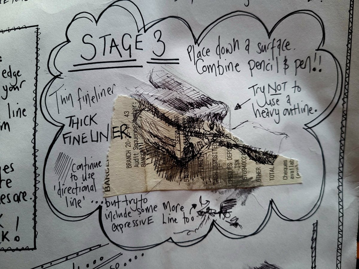 DBPrendergast's tweet image. My son is learning about fire &amp;amp; having a lovely bonfire in the garden disposing of old paperwork ❤ He's just come across an old worksheet I made to encourage creative sketchbooking. I miss making worksheets. Any art teachers still make them? #teachart #drawing #arted